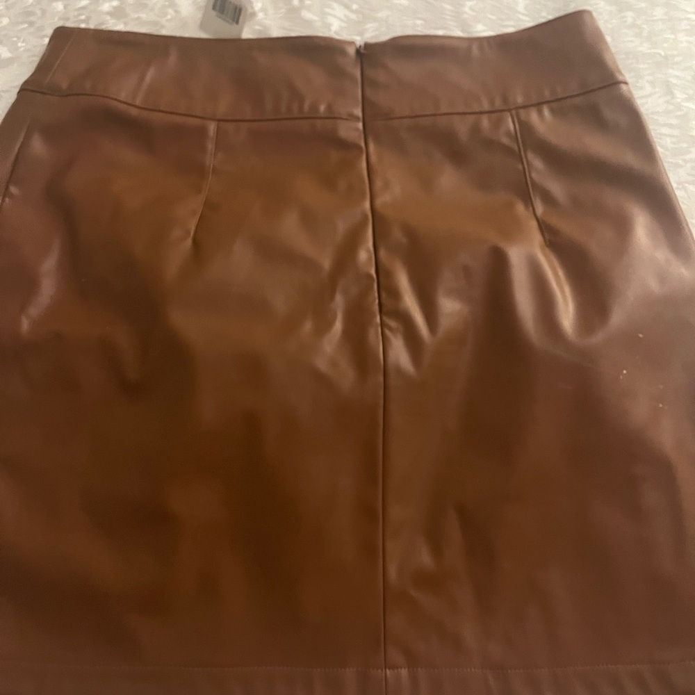Brown Mini Pencil Skirt for Casual Work